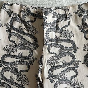 Motel Rocks Zoven Trousers In Dragon Rope White